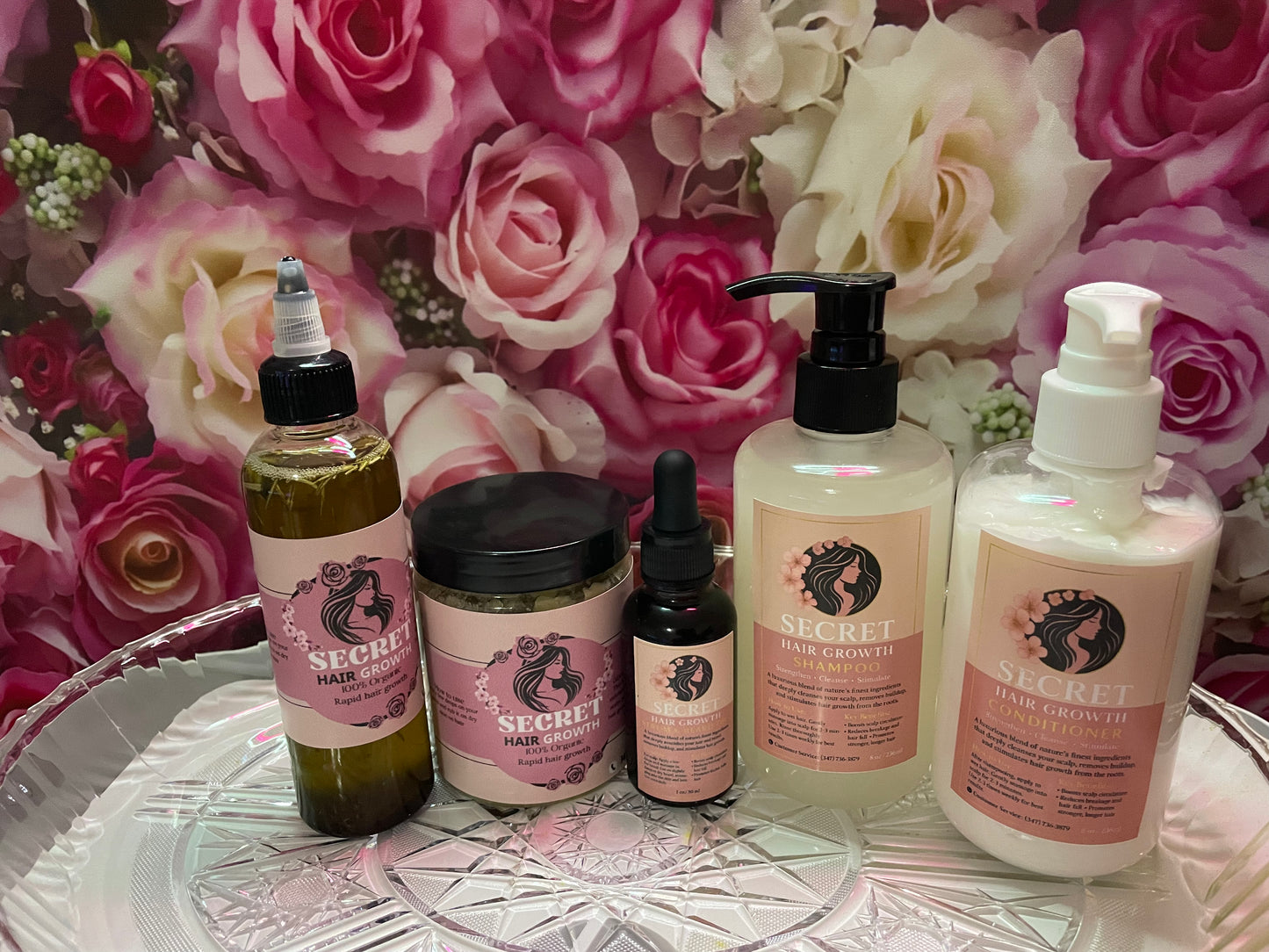 Meduim secret hair growth oil set
