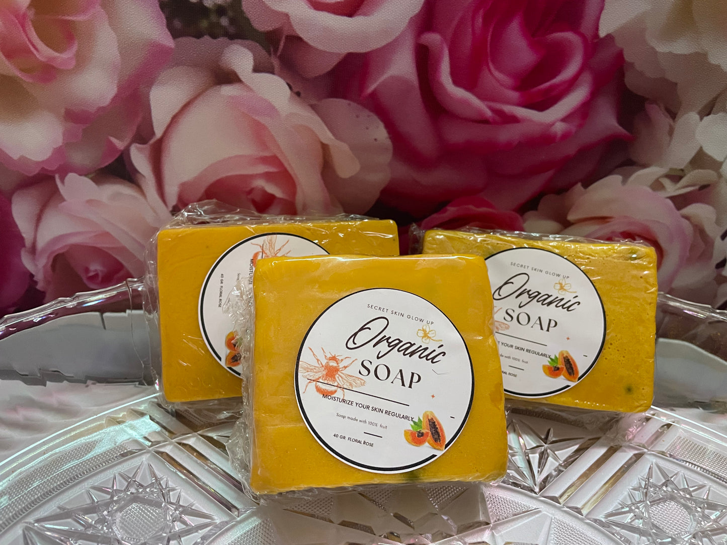 Papaya tumeric sea moss soap