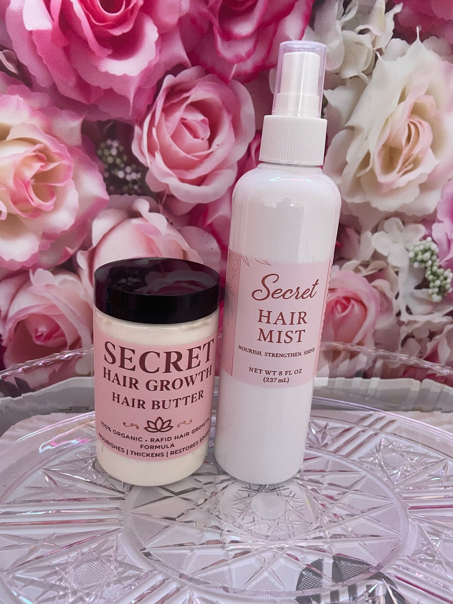 Secret hair growth spay and butter