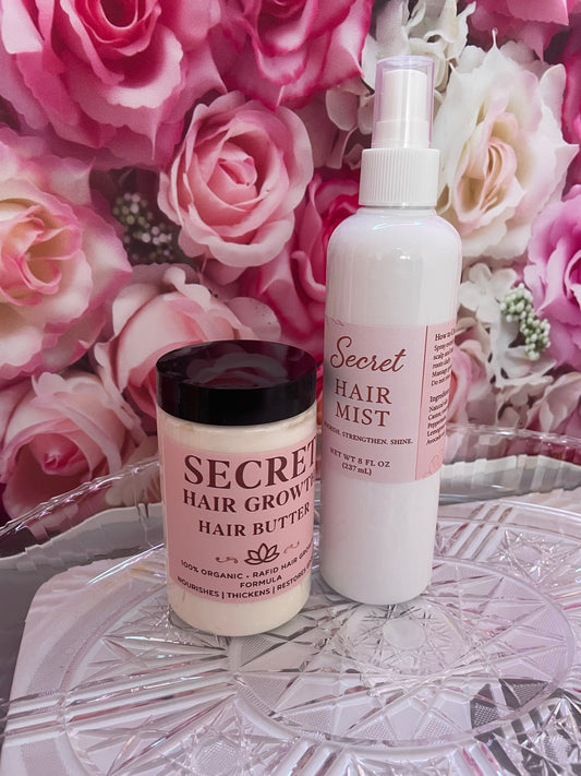 Secret hair growth spay and butter