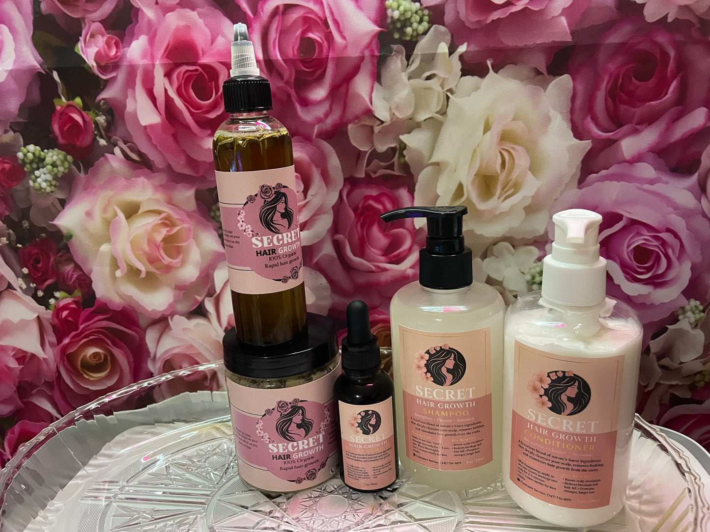 Meduim secret hair growth oil set