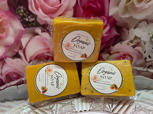 Papaya tumeric sea moss soap