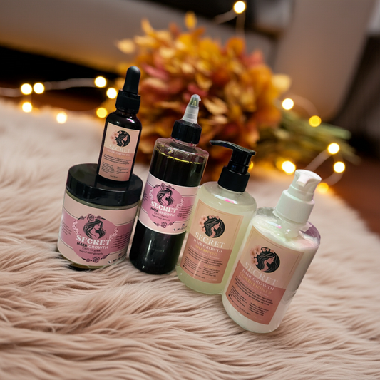 Large set of secret hair growth oil